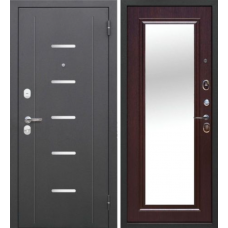 Дверь входная Ferroni Гарда Серебро 7.5 см Антик серебро - Венге с зеркалом Дверь входная Ferroni Гарда Серебро 7.5 см Антик серебро - Венге с зеркалом